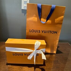 Louis Vuitton empty box (wallet size) and Shopping bag.
